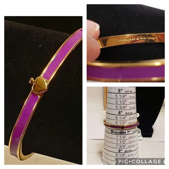 Kate Spade Purple Enamel Hinge Bracelet - Picture 1 of 5